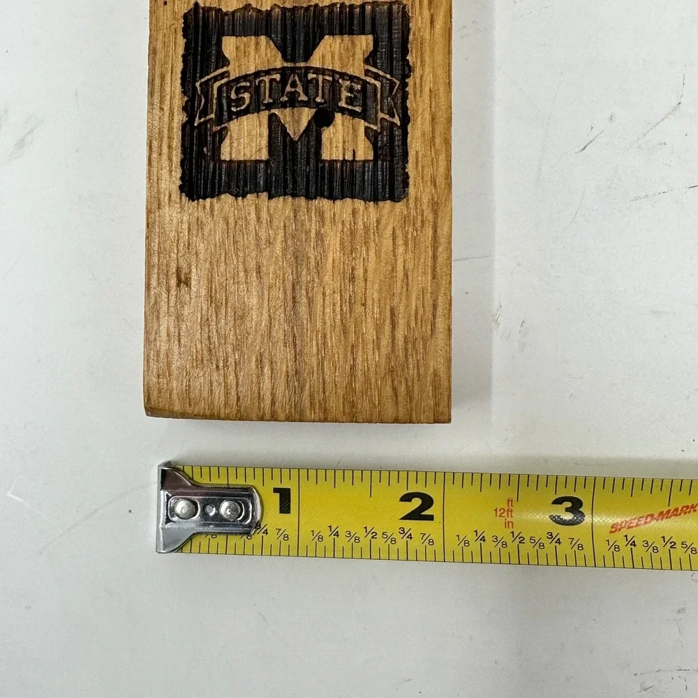 Mississippi State Bulldogs Wood Magnetic Bottle Opener MSU NCAA Tailgate Rustic